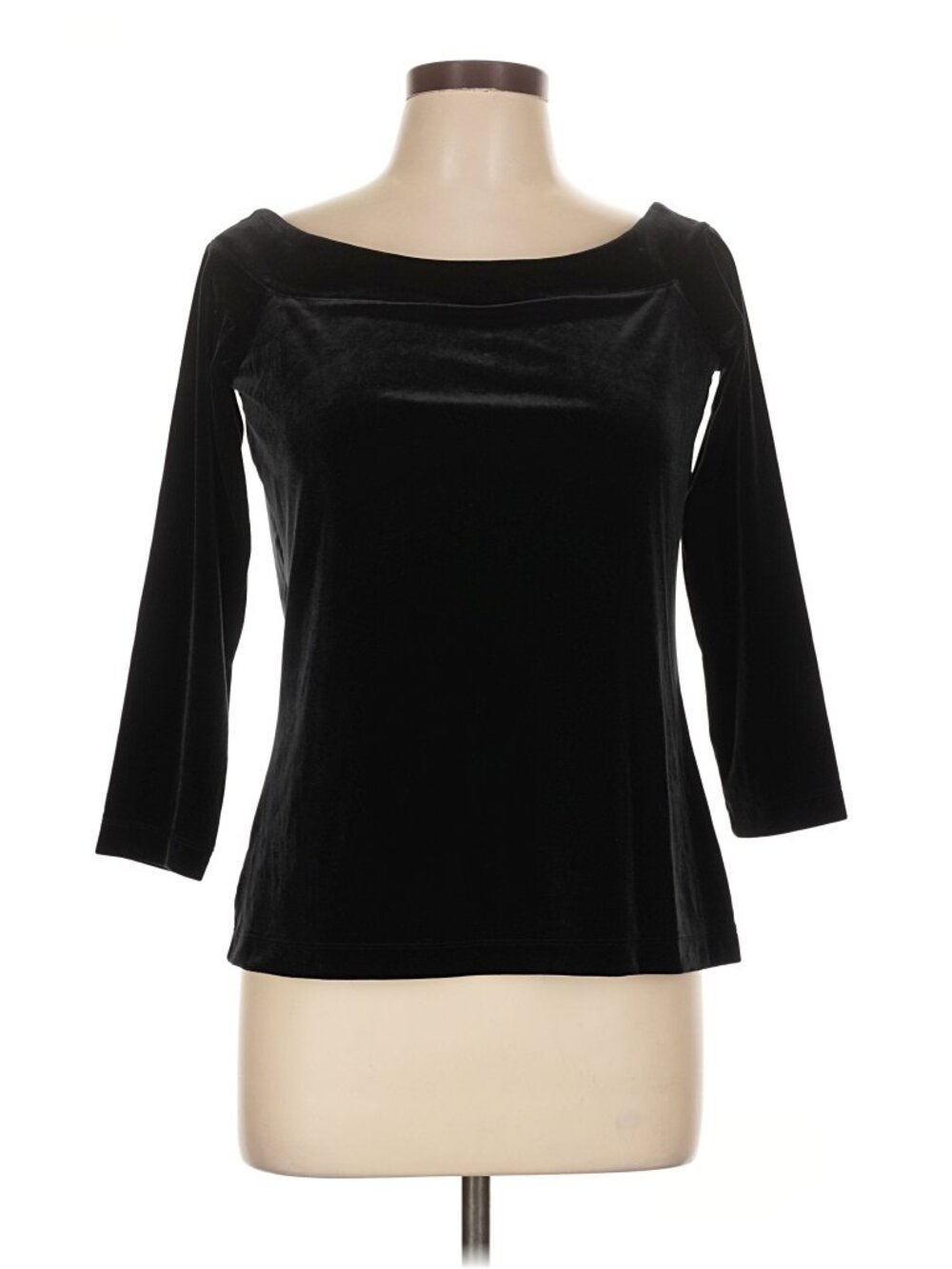 NWT Ann Taylor Soft Black Velvet Off Shoulder Top
